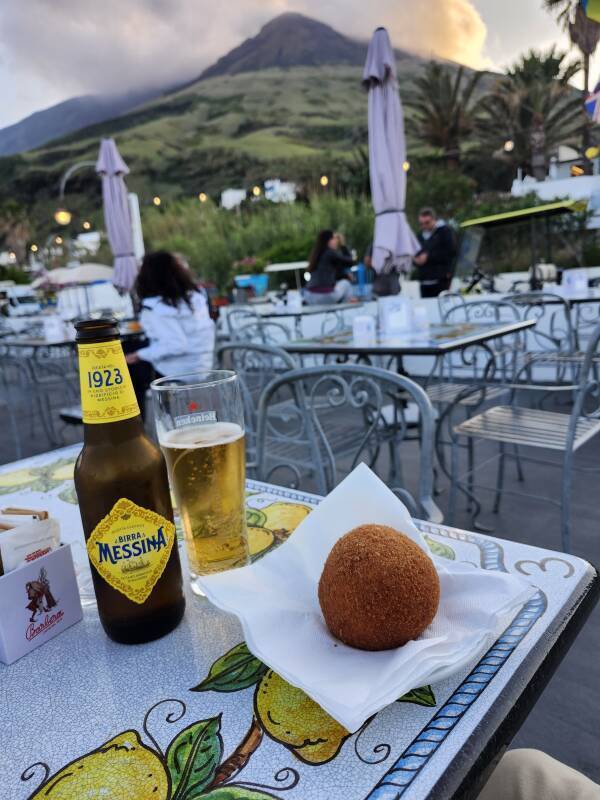 Arancini and Stromboli.
