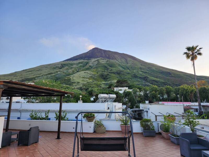 Stromboli just before sunset.