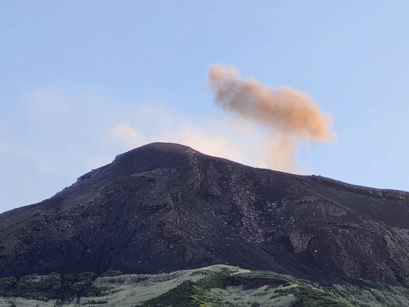 Ash puffs from Stromboli.