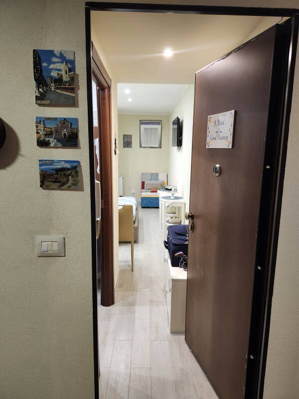Entry into apartment.