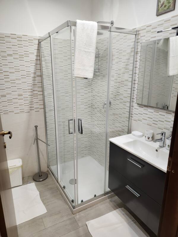 Apartment bathroom.