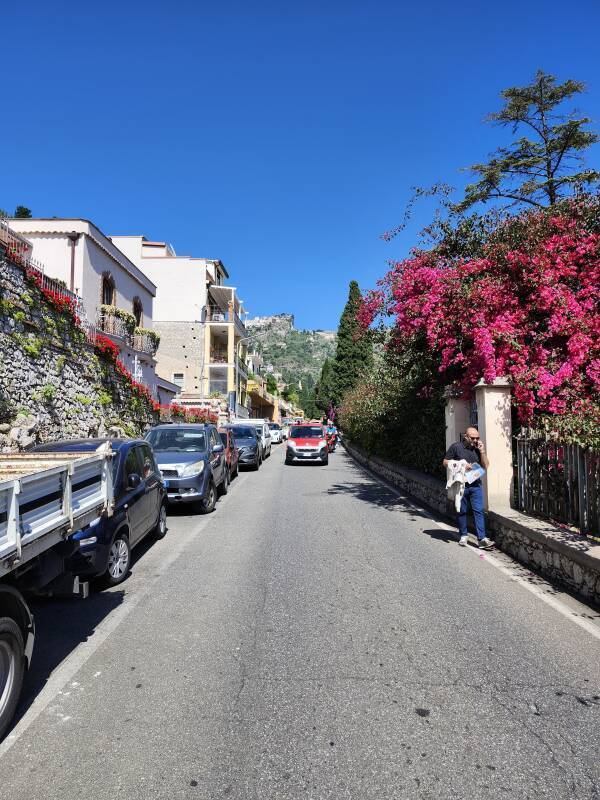 View up the road from near where I stayed.