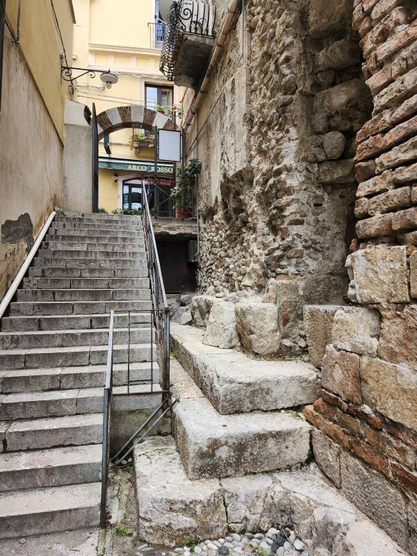 View back up to the street.