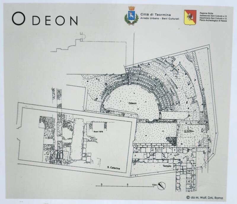 Plan of the odeon of Taormina.