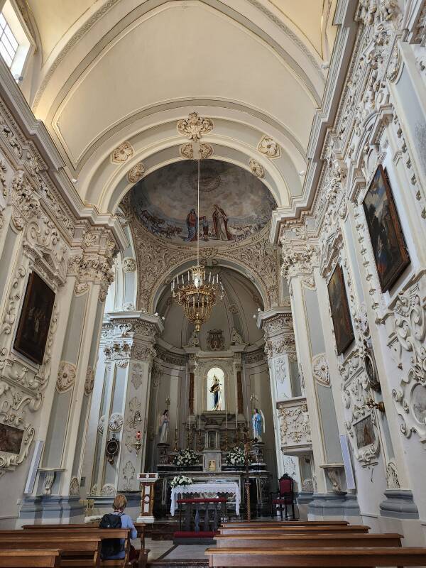 Inside the Baroque church of San Giuseppe.