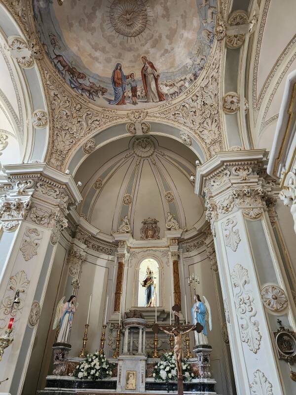 Inside the Baroque church of San Giuseppe.