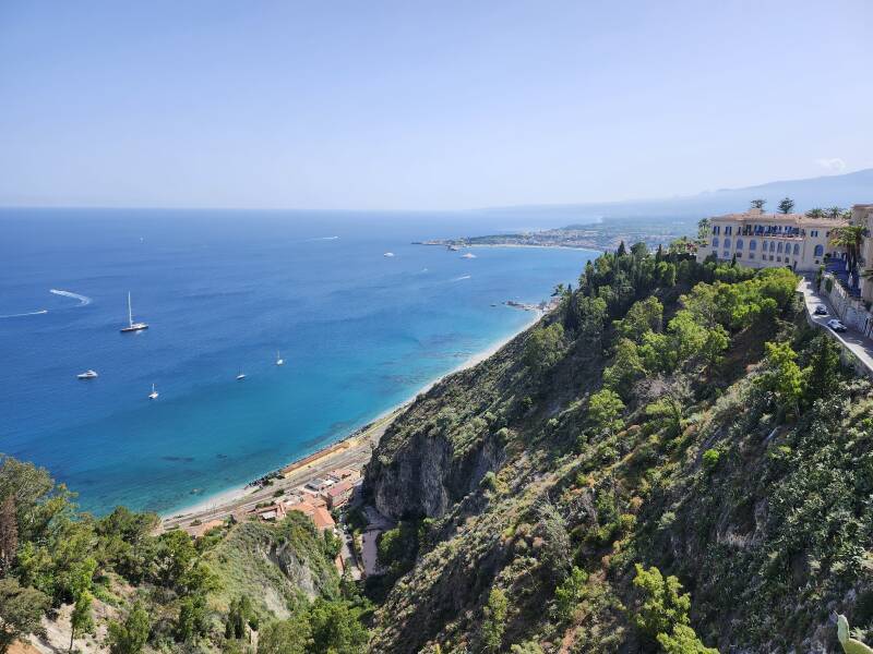 View south over Naxos from Piazza IX Aprile.
