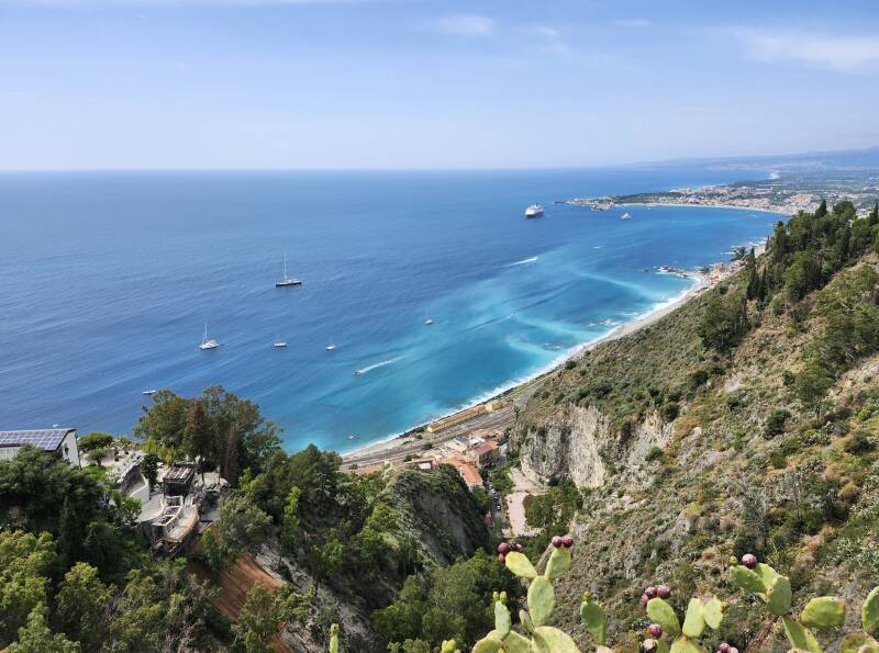 View to sea in late morning.