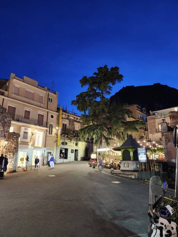 View up the mountain from Porto Messina.
