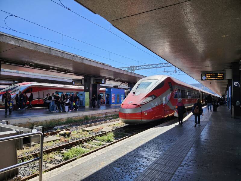 Frecciarossa train in Roma Termini.