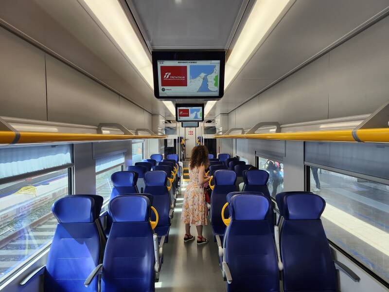 On board a Regionale train.