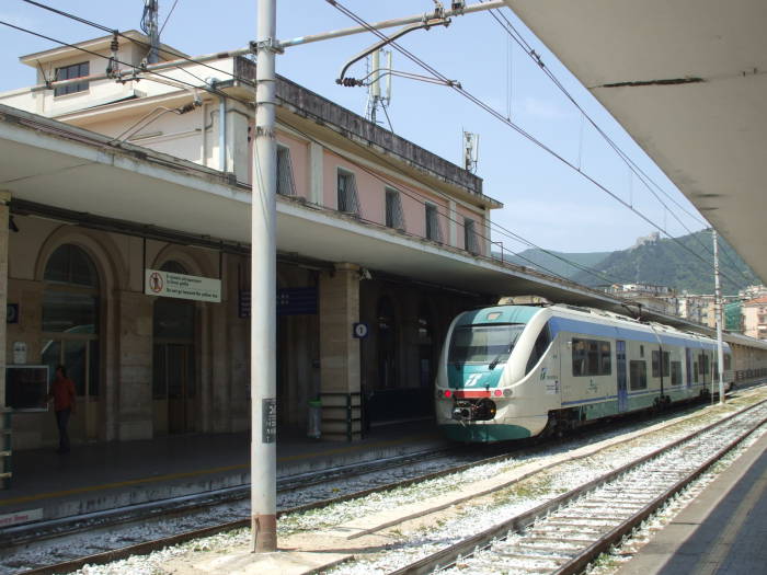 Italian passenger train at Salerno.