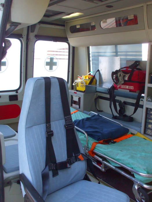 Italian ambulance interior.