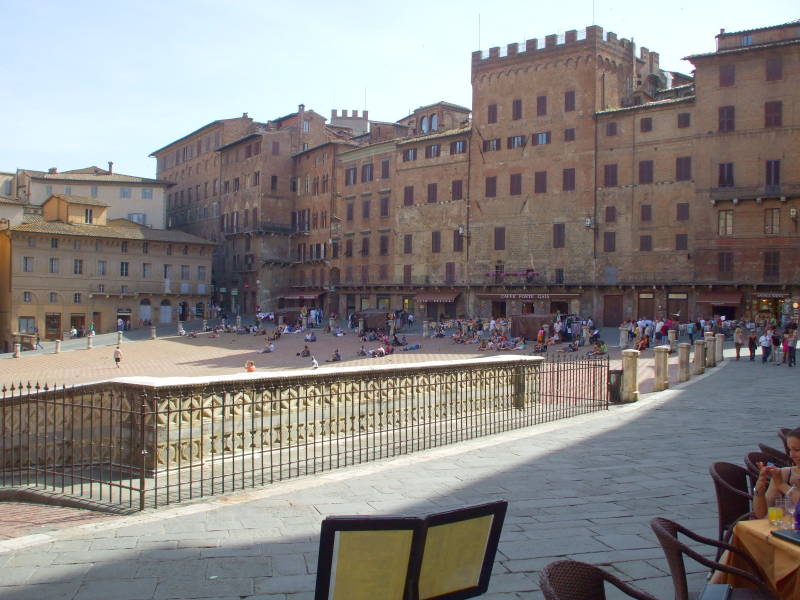 Open piazza in Siena.