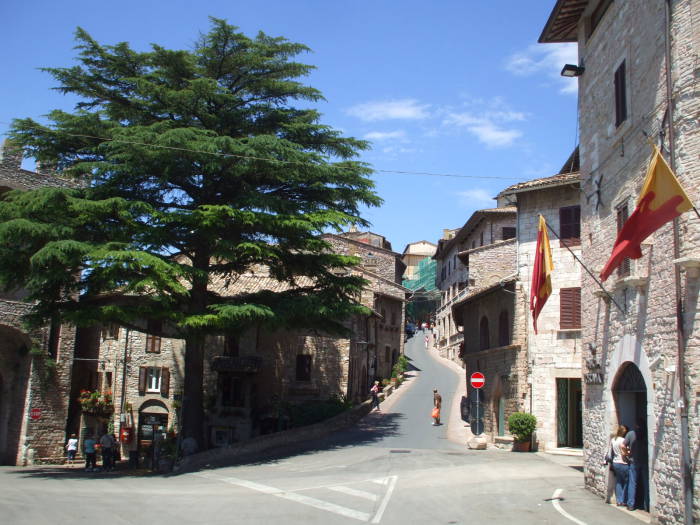 Street leading into in Assisi.