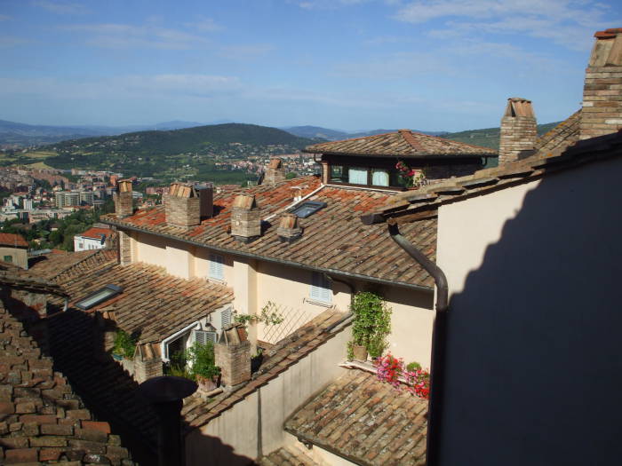 View from the bedroom at Albergo Anna in Perugia.