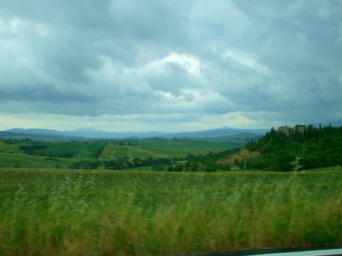 Umbrian countryside and villas.