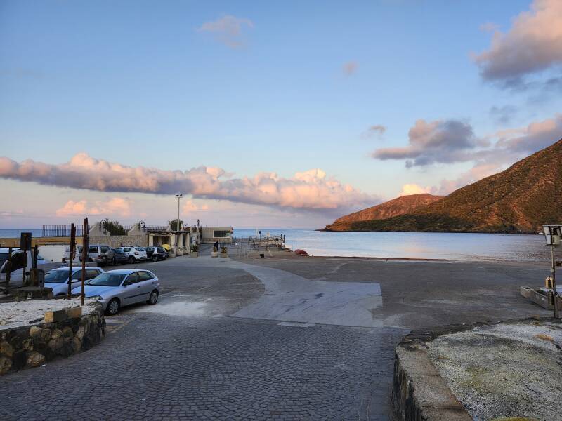 Port at sunset.
