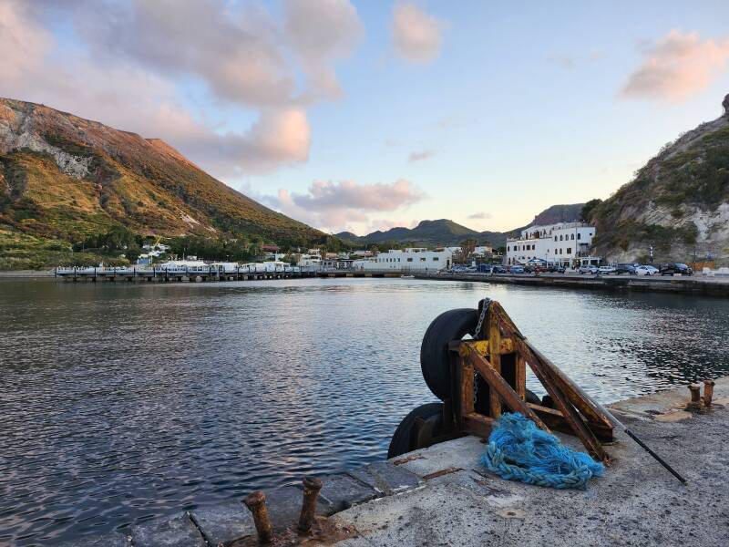 Port at sunset.