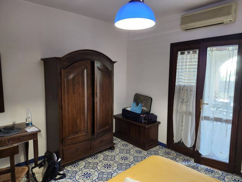 Cabinet and desk in my room.