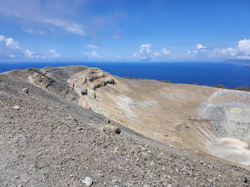 View to the west along the crater rim.