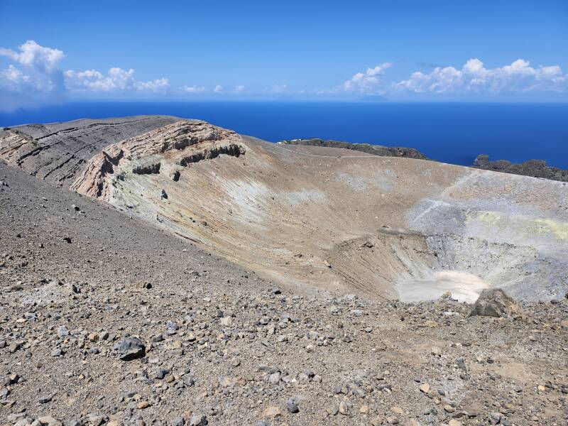 View to the west along the crater rim.