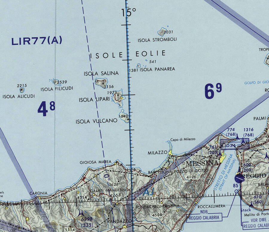 Map of the island of Vulcano.