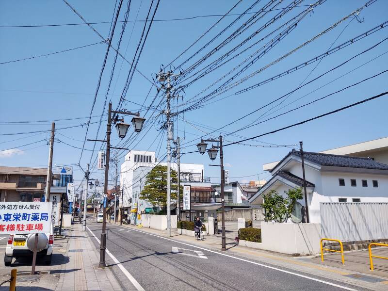 Many electrical power and data communication lines in Aizu-Wakamatsu.