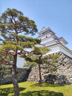 Tenshu or keep of Tsuruga Castle in Aizu-Wakamatsu.