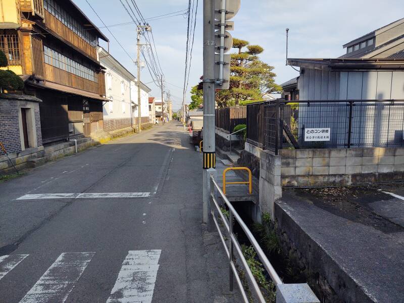 Street leading to Mooi Guesthouse in Aizu-Wakamatsu, near Nanukamachi-dori, a historic street.