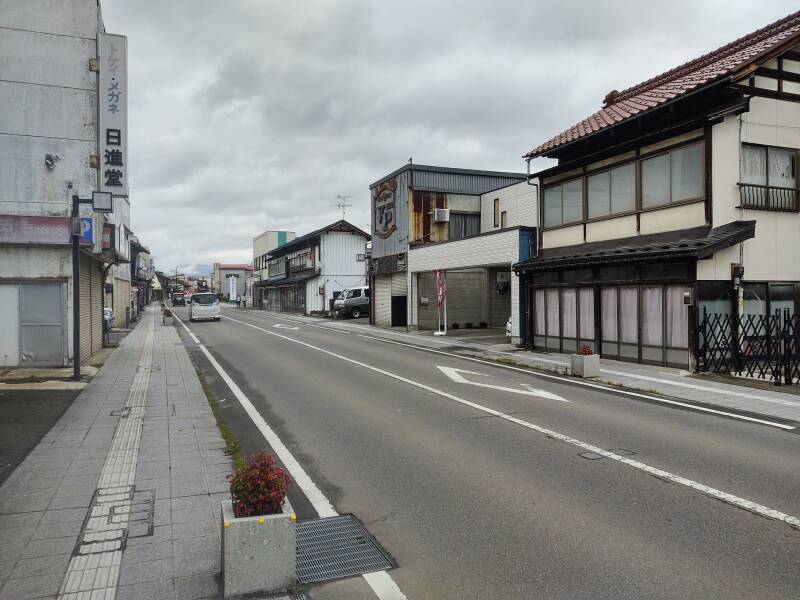 Main north-south street in Kitakata.