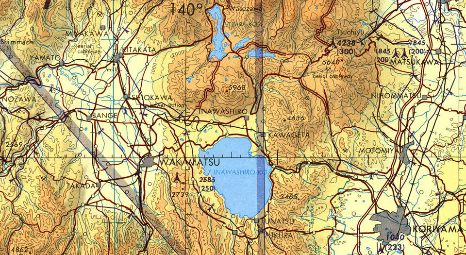 Small portion of 1:500,000 Tactical Pilotage Chart TPC G-11B, from https://lib.utexas.edu/maps/