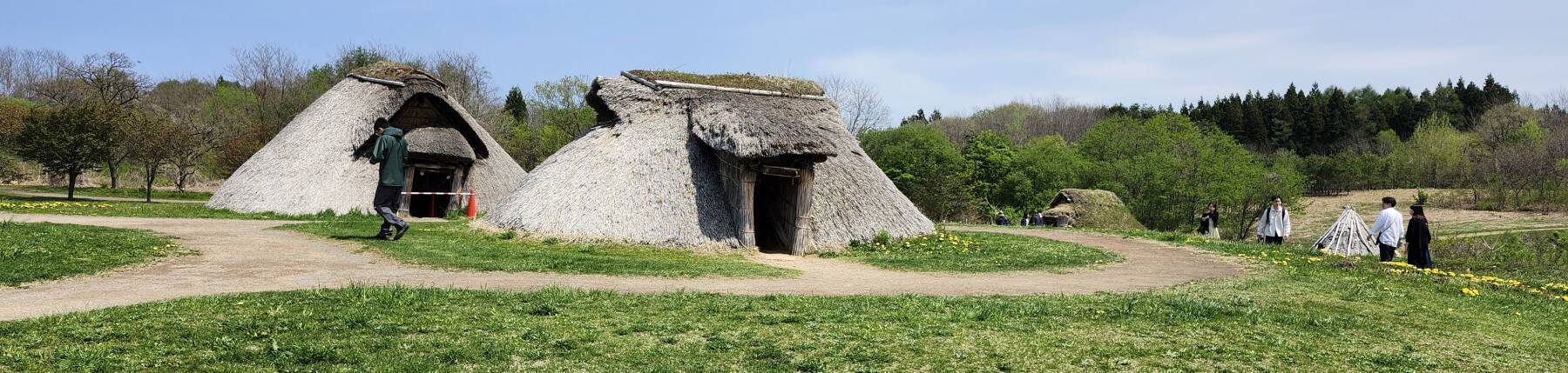 Reconstructed Jōmon structures.