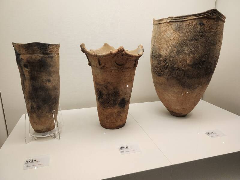 Jōmon period cord-marked pottery.