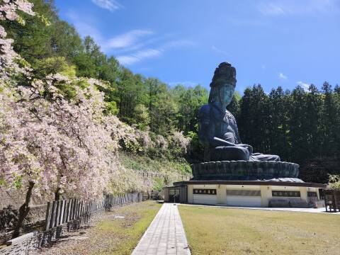 Shōwa Daibutsu at the Seiryu-ji Buddhist temple.