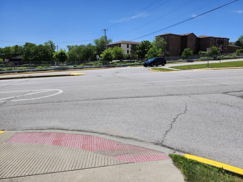 Useless tactile curb cuts in the U.S.