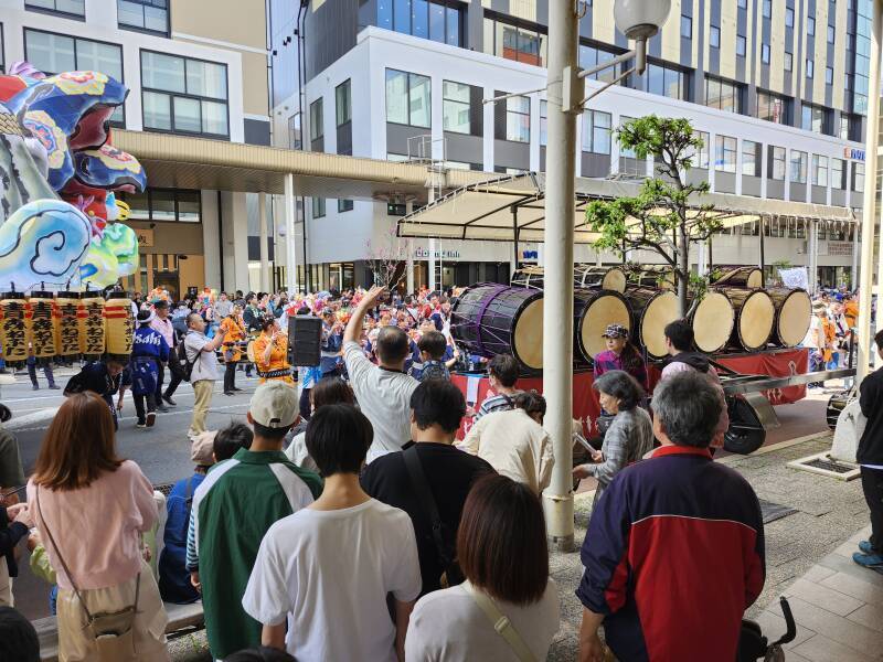 Large drums at the Spring Festival in Aomori.