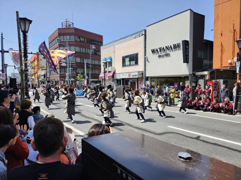 Colorful dancers at the Spring Festival in Aomori.