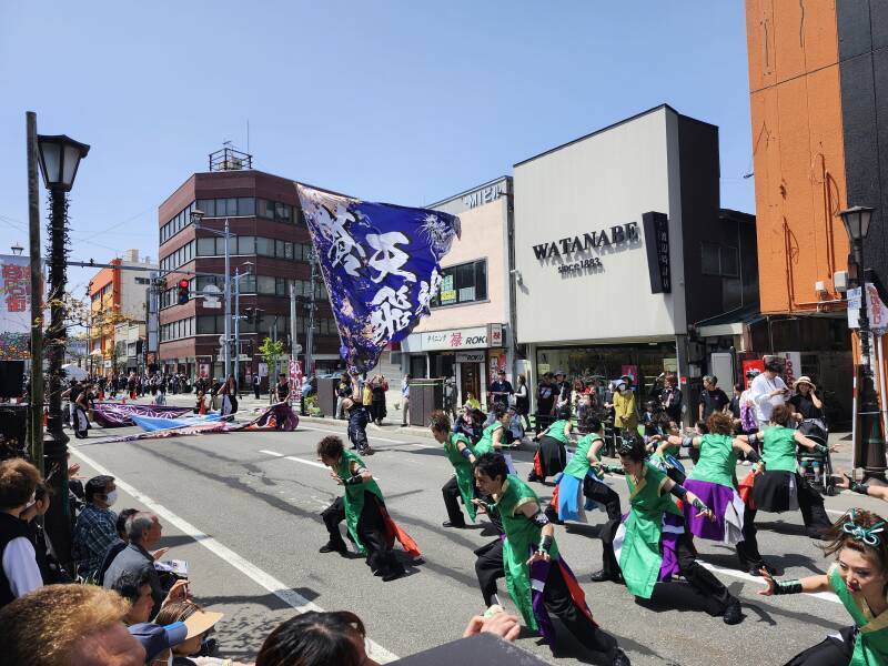 Colorful dancers at the Spring Festival in Aomori.