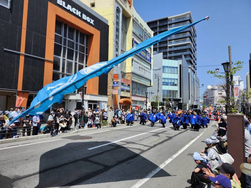 Colorful dancers at the Spring Festival in Aomori.