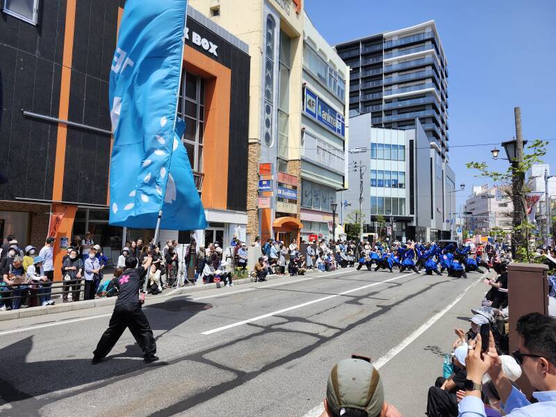 Colorful dancers at the Spring Festival in Aomori.