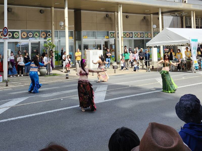 Belly dancers at the Spring Festival in Aomori.