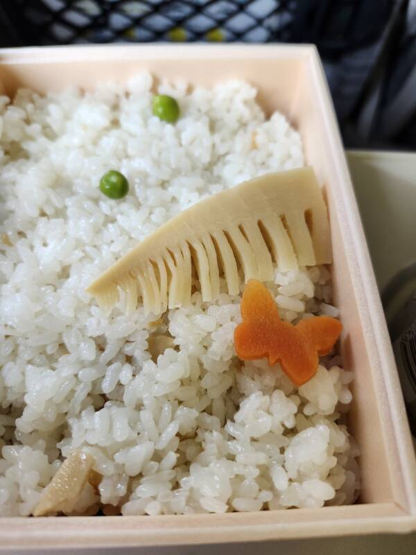 A very kawaii carrot in my bentō.