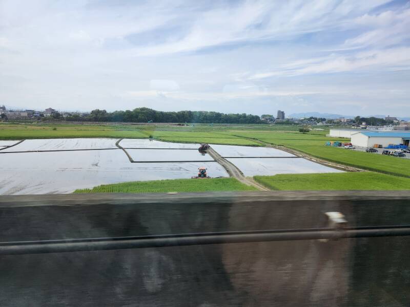 Farmland just north of Tōkyō seen from the Shinkansen from Tōkyō to Aomori.