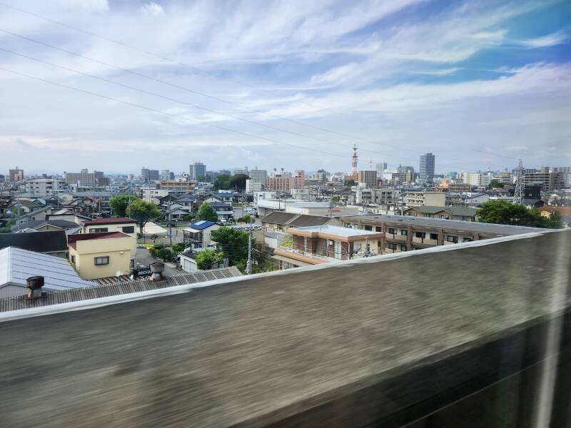 Utsunomiya seen from the Shinkansen from Tōkyō to Aomori.