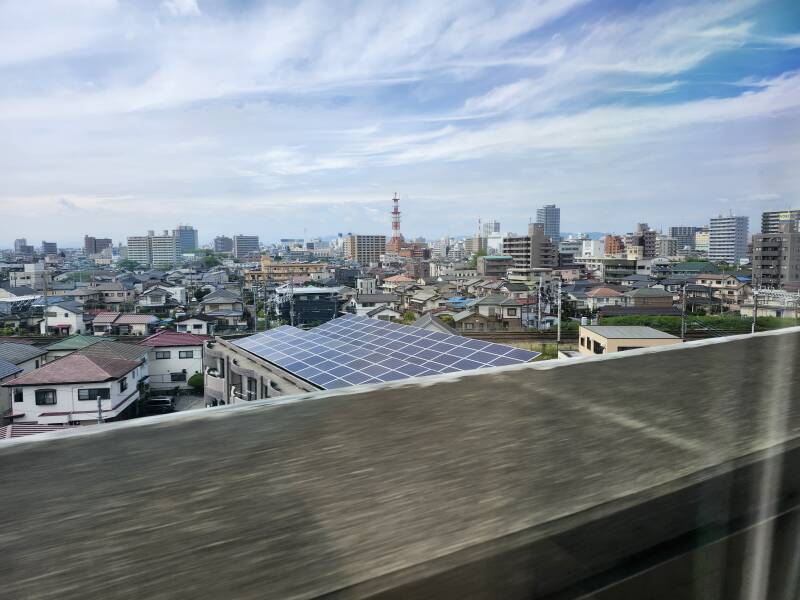 Utsunomiya seen from the Shinkansen from Tōkyō to Aomori.