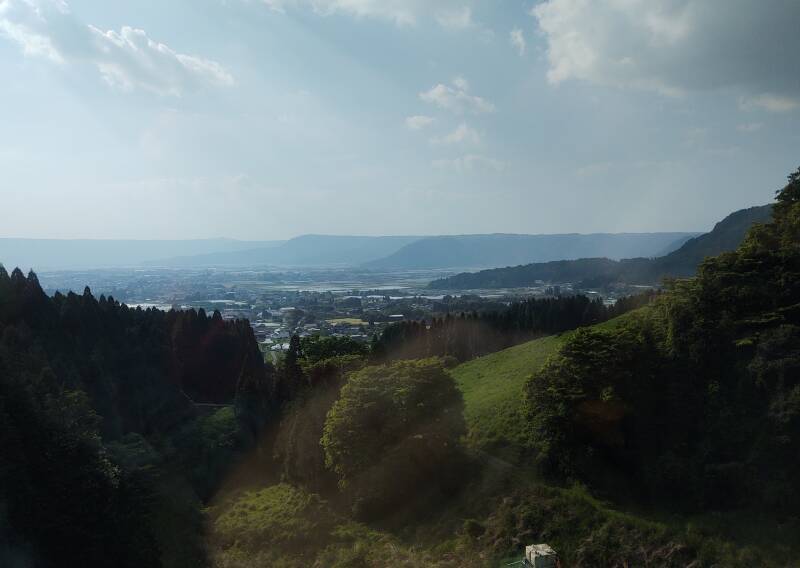 View from the train leaving Aso Caldera.