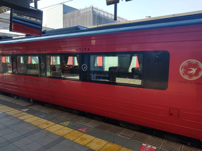 Trans-Kyūshū Limited Express train in Ōita Station.