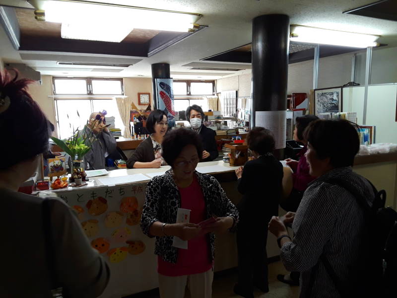 At the Nichiren Shoshu temple in Fukuoka.