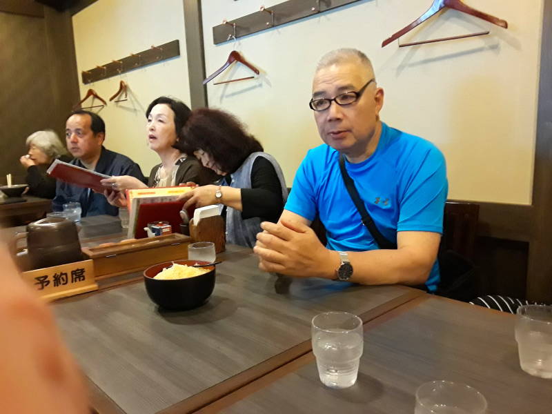 Lunch at the Nichiren Shoshu temple in Fukuoka.